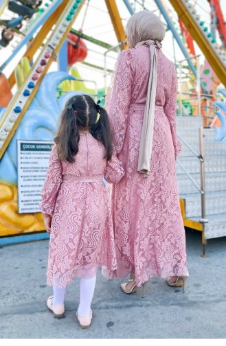 Pink İslamitische Avondjurk 13776