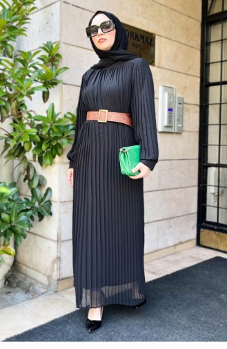 Black Hijab Evening Dress 13786