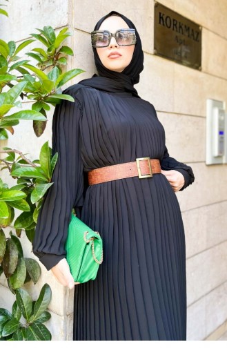 Black Hijab Evening Dress 13786