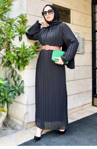 Black Hijab Evening Dress 13786