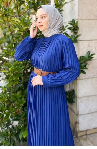 Indigo Hijab Evening Dress 13788