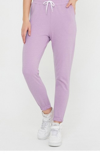 Beli Lastikli Eşofman Lila 5995