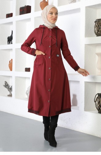 Claret Red Trenchcoat 13880