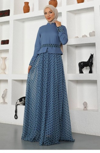 Robe Hijab Bleu Bébé 13941