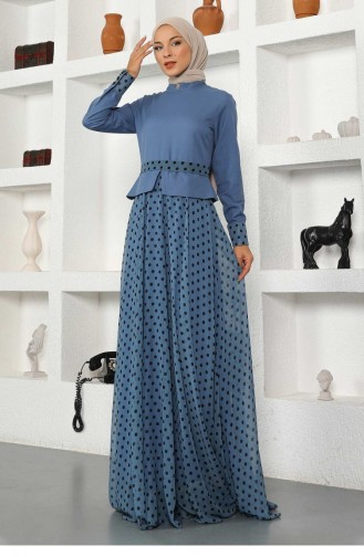 Robe Hijab Bleu Bébé 13941