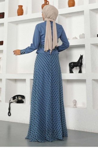 Babyblau Hijab Kleider 13941