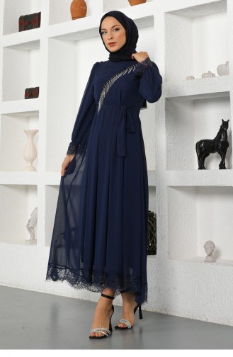 Indigo Hijab-Abendkleider 13944