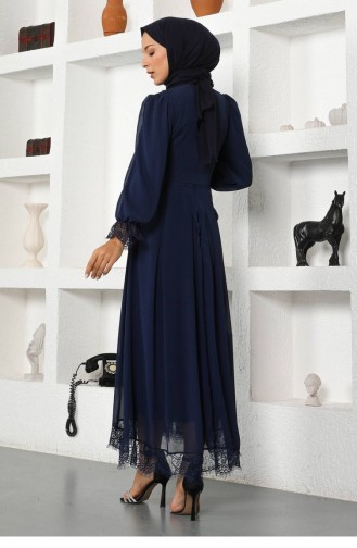 Indigo Hijab-Abendkleider 13944