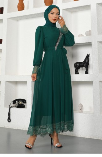 Habillé Hijab Vert emeraude 13948