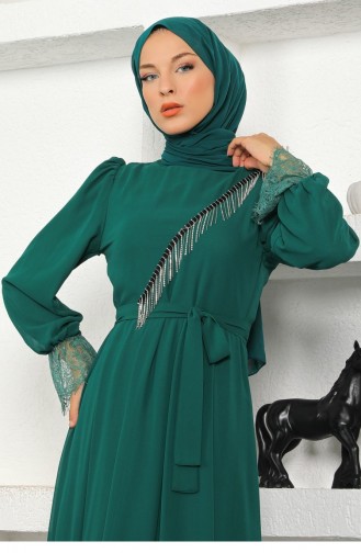 Habillé Hijab Vert emeraude 13948