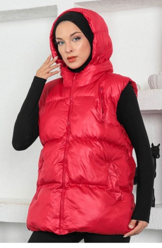 Gilet Sans Manches Rouge 13952