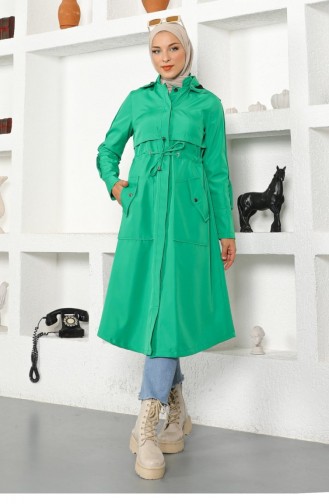 Green Trench Coats Models 13971