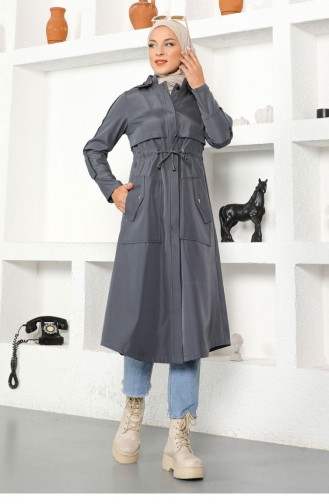 Smoke-Colored Trenchcoat 13974