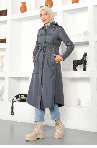 Rauchgrau Trench Coats Models 13974