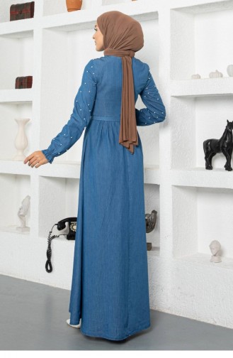 Light Blue Hijab Dress 13989