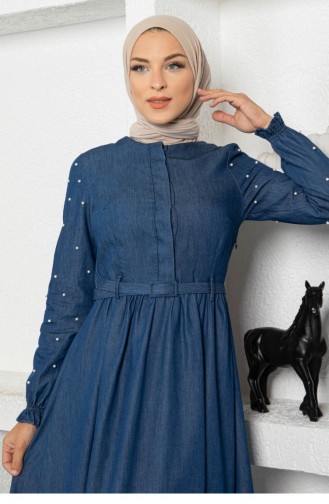 فستان أزرق داكن 13990