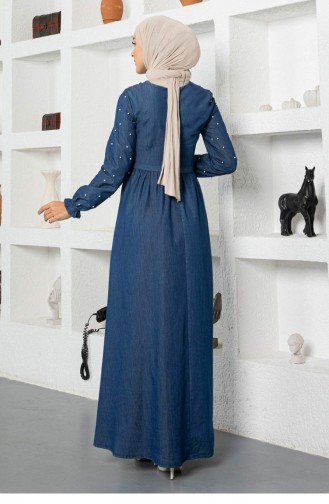 Dark Blue Hijab Dress 13990