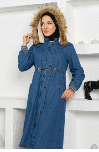 Denim Blue Winter Coat 13995