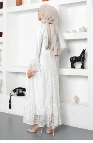 Habillé Hijab Blanc 14007