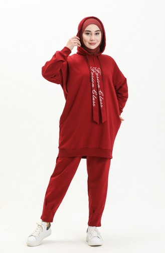 Claret Red Tracksuit 6019-03