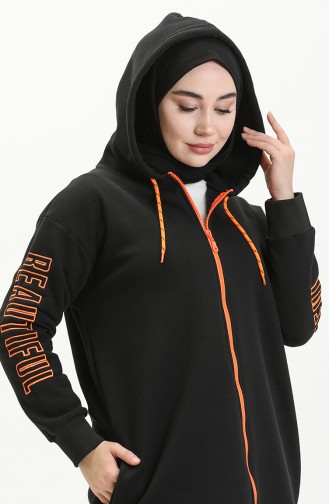 Cardigan 9008-01 Noir Orange 9008-01