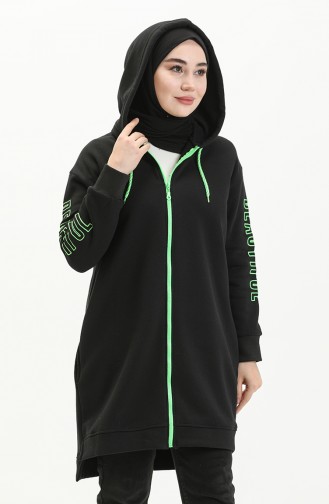 Cardigan 9008-03 Noir Vert 9008-03