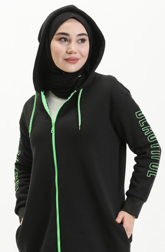 Cardigan 9008-03 Noir Vert 9008-03