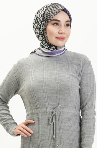 Gray Hijab Dress 3030-03