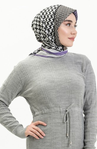 Grau Hijab Kleider 3030-03