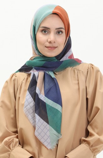 إيشارب سادة 13199-02 بني فاتح أزرق فاتح 13199-02