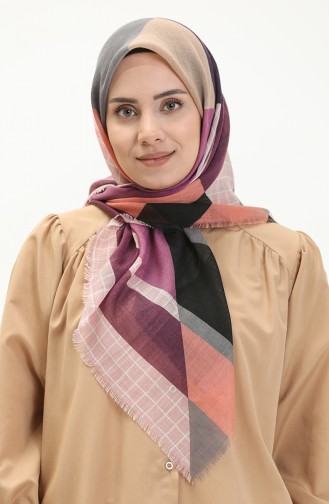 Patterned Scarf 13199-10 Pink Lilac 13199-10