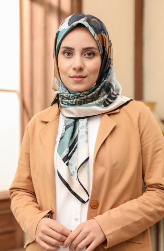 Karaca Rayon Kopftuch 80986-06 Schwarz-Grün 80986-06