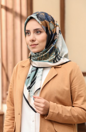 Karaca Rayon Kopftuch 80986-06 Schwarz-Grün 80986-06