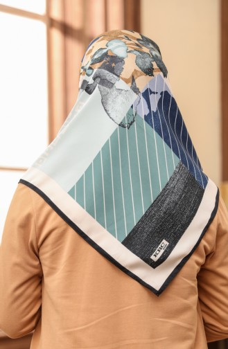 Karaca Rayon Kopftuch 80986-06 Schwarz-Grün 80986-06