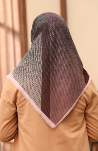 Karaca Wool Scarf 80988-02 Dark Brown Powder 80988-02