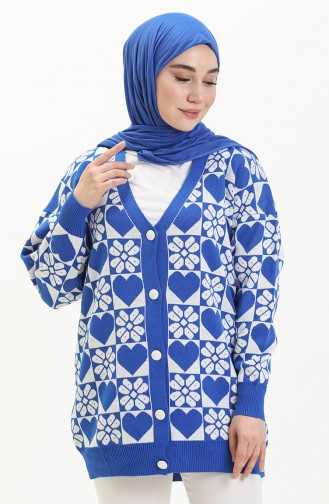 Trikot gemusterte Strickjacke 0552-09 Sax 0552-09