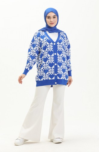 Trikot gemusterte Strickjacke 0552-09 Sax 0552-09