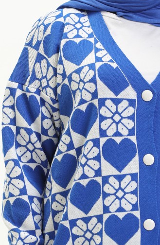 Trikot gemusterte Strickjacke 0552-09 Sax 0552-09
