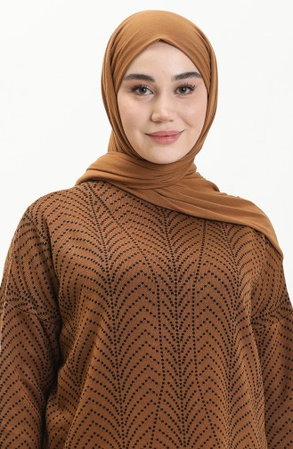 Trikot gemusterte Tunika-Hose Zweiteiler 0534-13 Bräunefarben 0534-13