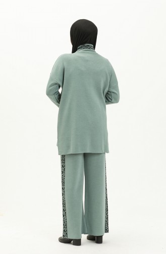 Triko Tunik Pantolon İkili Takım 0579-07 Mint Yeşili