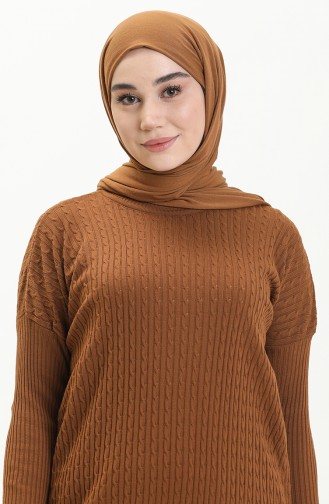 Trikot Strickmuster Tunika-Hose Zweiteiler 3345-10 Bräunefarben 3345-10