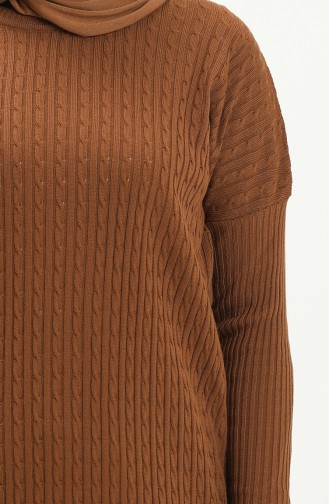 Trikot Strickmuster Tunika-Hose Zweiteiler 3345-10 Bräunefarben 3345-10