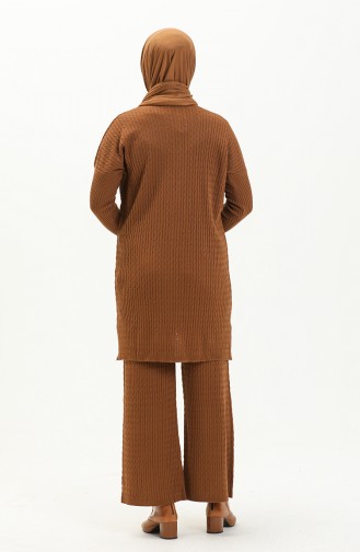 Trikot Strickmuster Tunika-Hose Zweiteiler 3345-10 Bräunefarben 3345-10