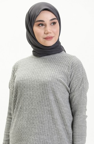 Trikot Strickmuster Tunika-Hose Zweiteiler 3345-12 Hellgrau 3345-12