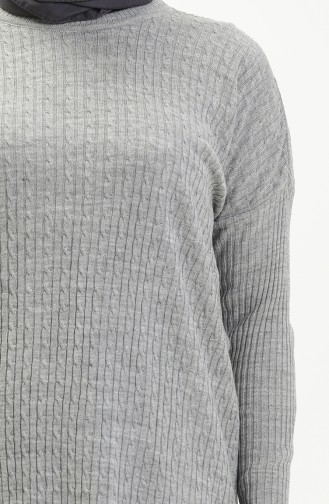 Trikot Strickmuster Tunika-Hose Zweiteiler 3345-12 Hellgrau 3345-12