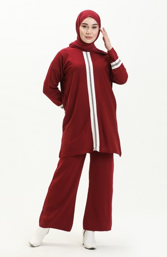 Knitwear Suit 3383-01 Claret Red 3383-01