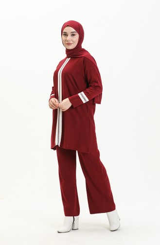 Knitwear Suit 3383-01 Claret Red 3383-01