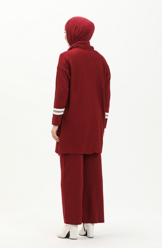 Knitwear Suit 3383-01 Claret Red 3383-01