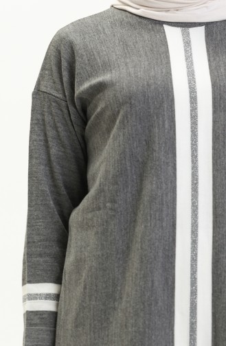 Triko Tunik Pantolon İkili Takım 3383-02 Antrasit