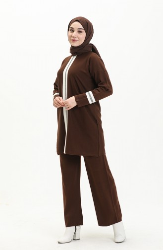 Knitwear Suit 3383-08 Dark Brown 3383-08